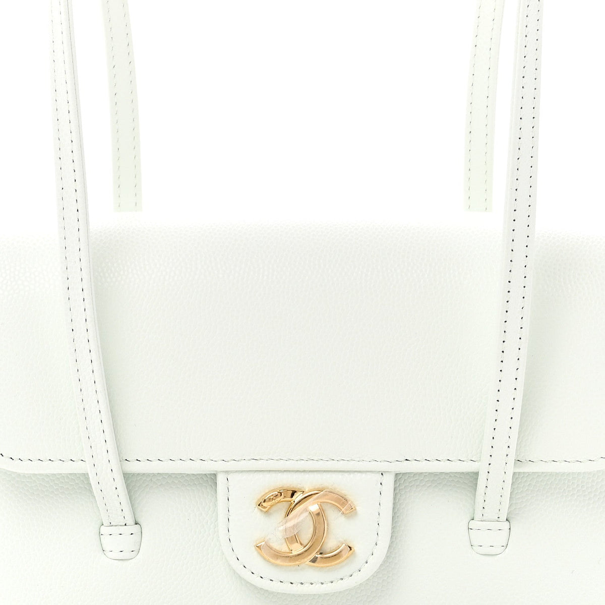 Mini Caviar Shoulder Bag - Light Blue