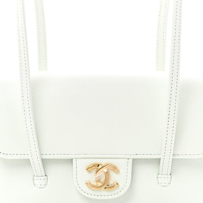 Mini Caviar Shoulder Bag - Light Blue