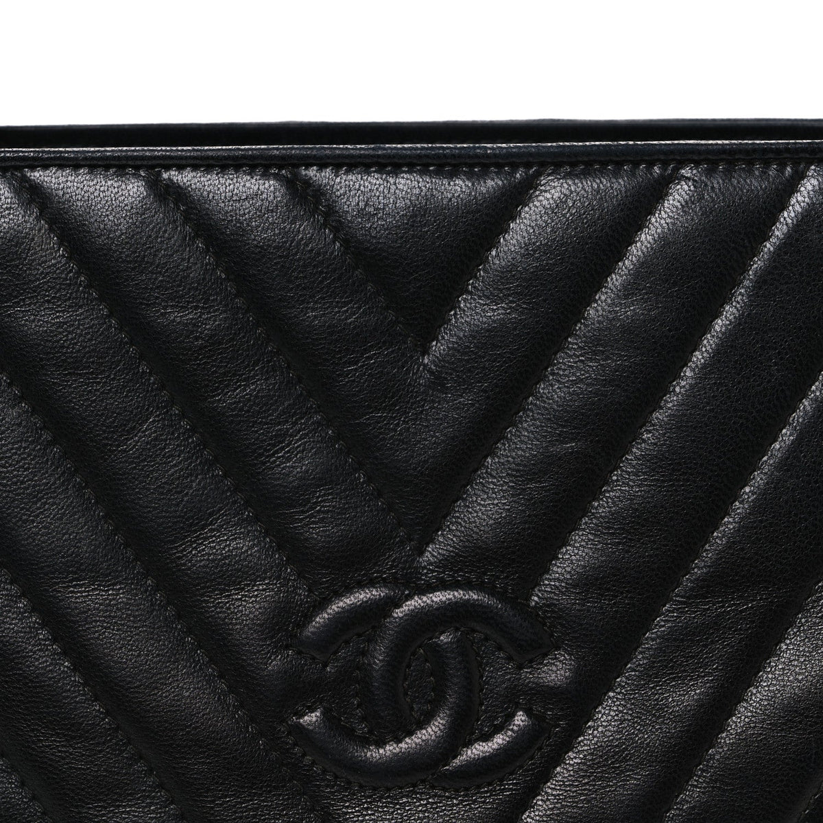 Quilted Lambskin Tote Bag - Black