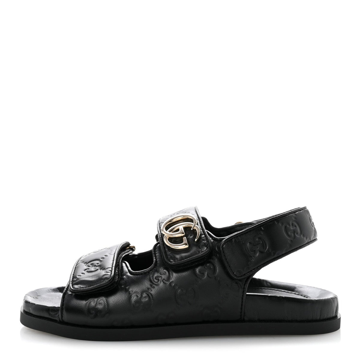 Ssima GG Embossed Sandals Black