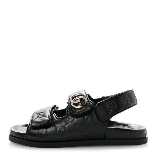 Ssima GG Embossed Sandals Black