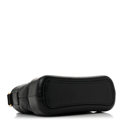 Small Quilted Calfskin Hobo Bag - Black