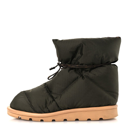 Nylon Monogram Pillow Comfort Ankle Boot Khaki