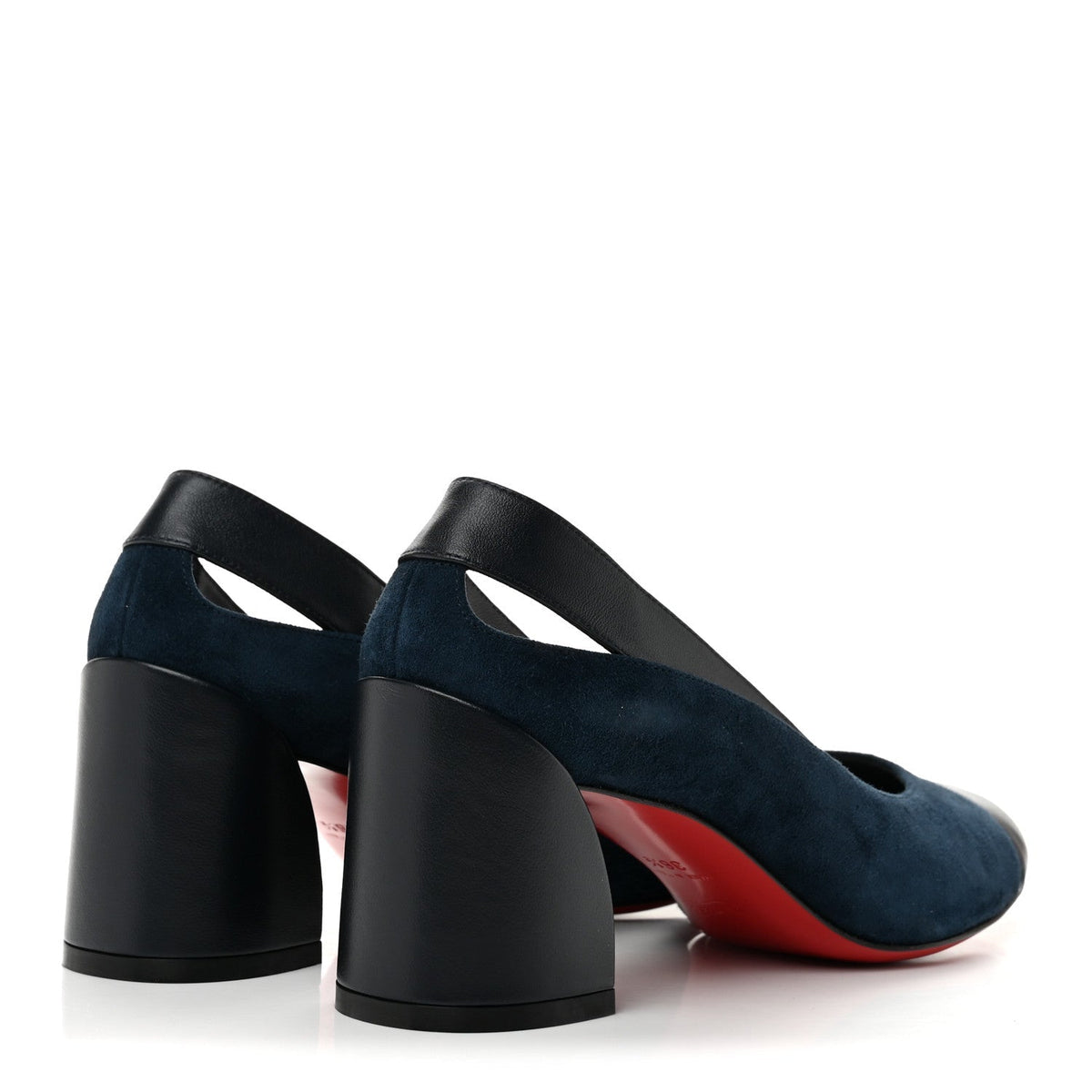 Christian Louboutin Suede Nappa Women's Miss Duvette 55mm Pumps 36.5 Marine