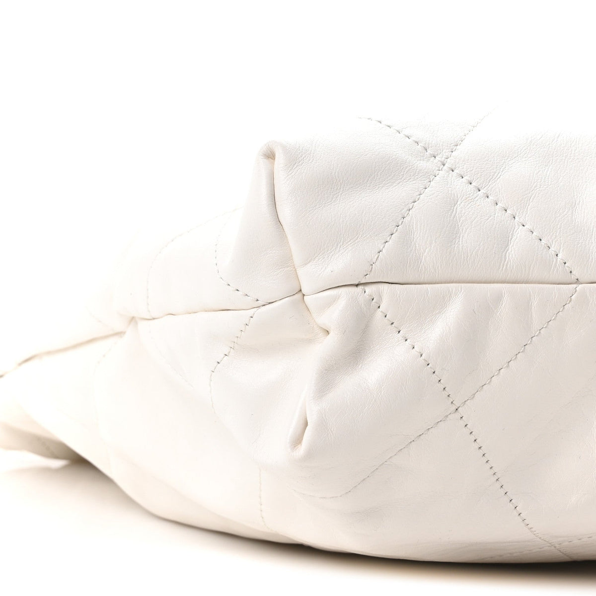 Small Quilted Calfskin Handbag - White