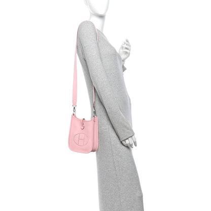 Taurillon Clemence Evelyne Tpm Rose Saku Handbag