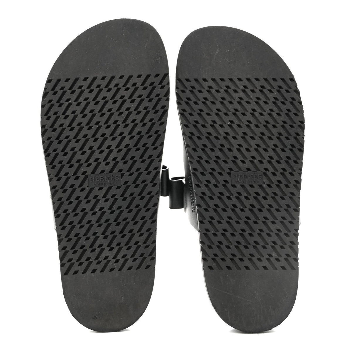 Hermes Calfskin Women's Chypre Sandals 39 Black