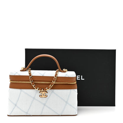 Quilted Calfskin Handbag - Blue
