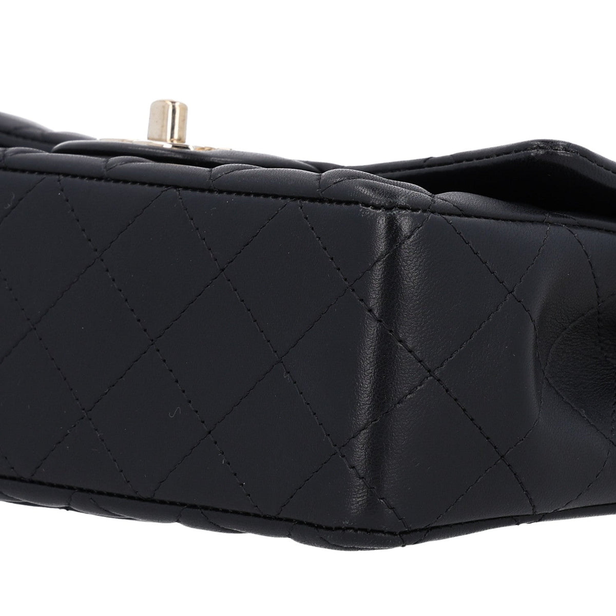 Mini Quilted Lambskin Flap Shoulder Bag - Tan
