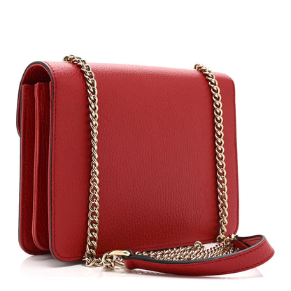 Small Calfskin Shoulder Bag - Red