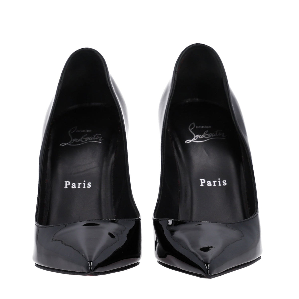Christian Louboutin Patent Women's Miss Z 100 Pumps 37.5 Black