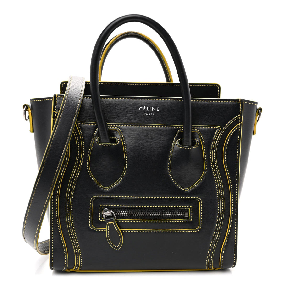 Nano Calfskin Travel Bag - Black