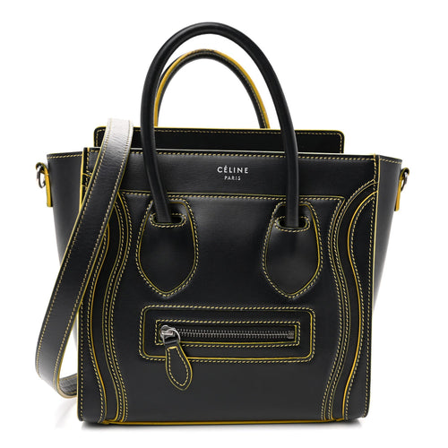 Nano Calfskin Travel Bag - Black
