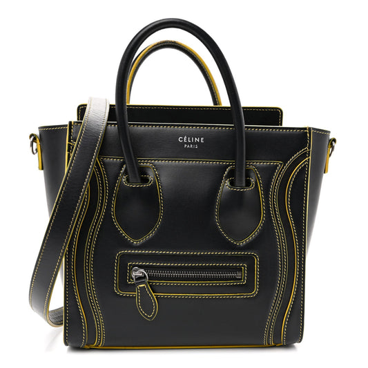 Nano Calfskin Travel Bag - Black