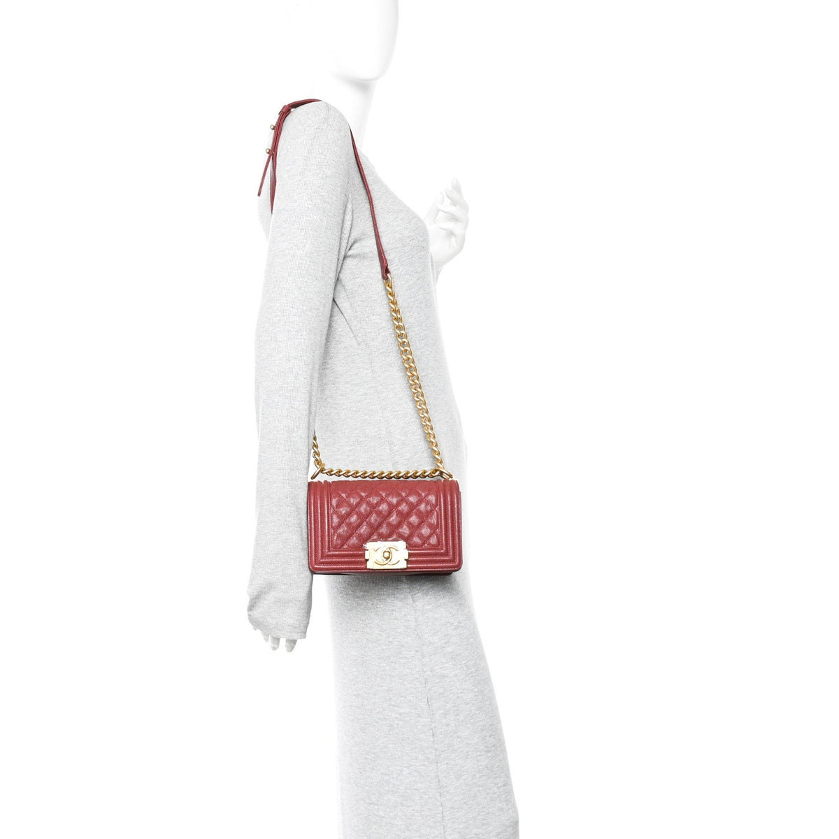 Small Quilted Caviar Flap Shoulder Bag