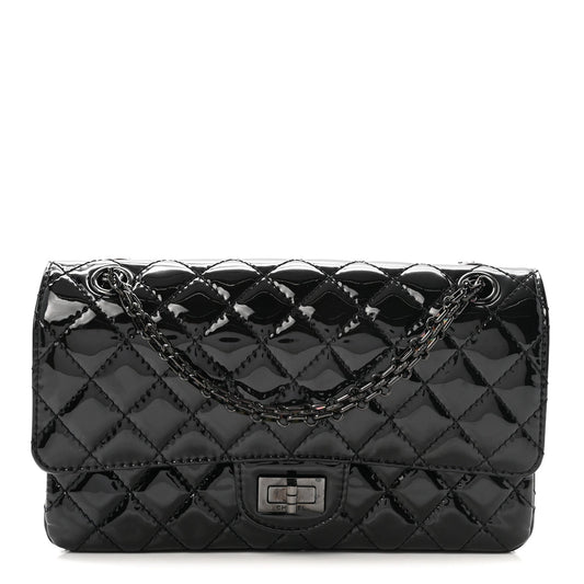 Quilted Calfskin Flap Shoulder Bag - Black