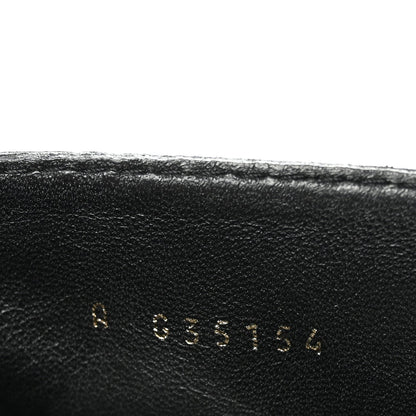 Chanel Shiny Calfskin Velvet Pearl Women's Combat Short Boots 38.5 Black