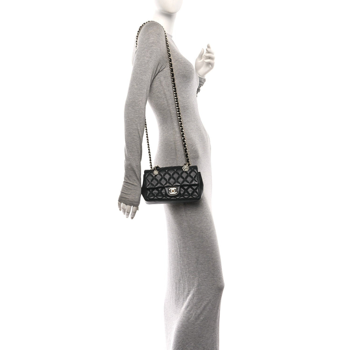 Mini Quilted Lambskin Flap Shoulder Bag - Tan