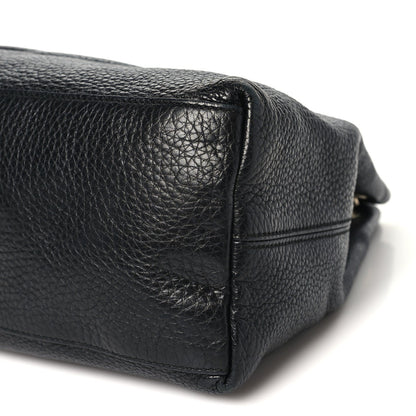 Medium Calfskin Shoulder Bag - Black