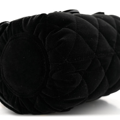 Mini Quilted Flap Shoulder Bag - Black