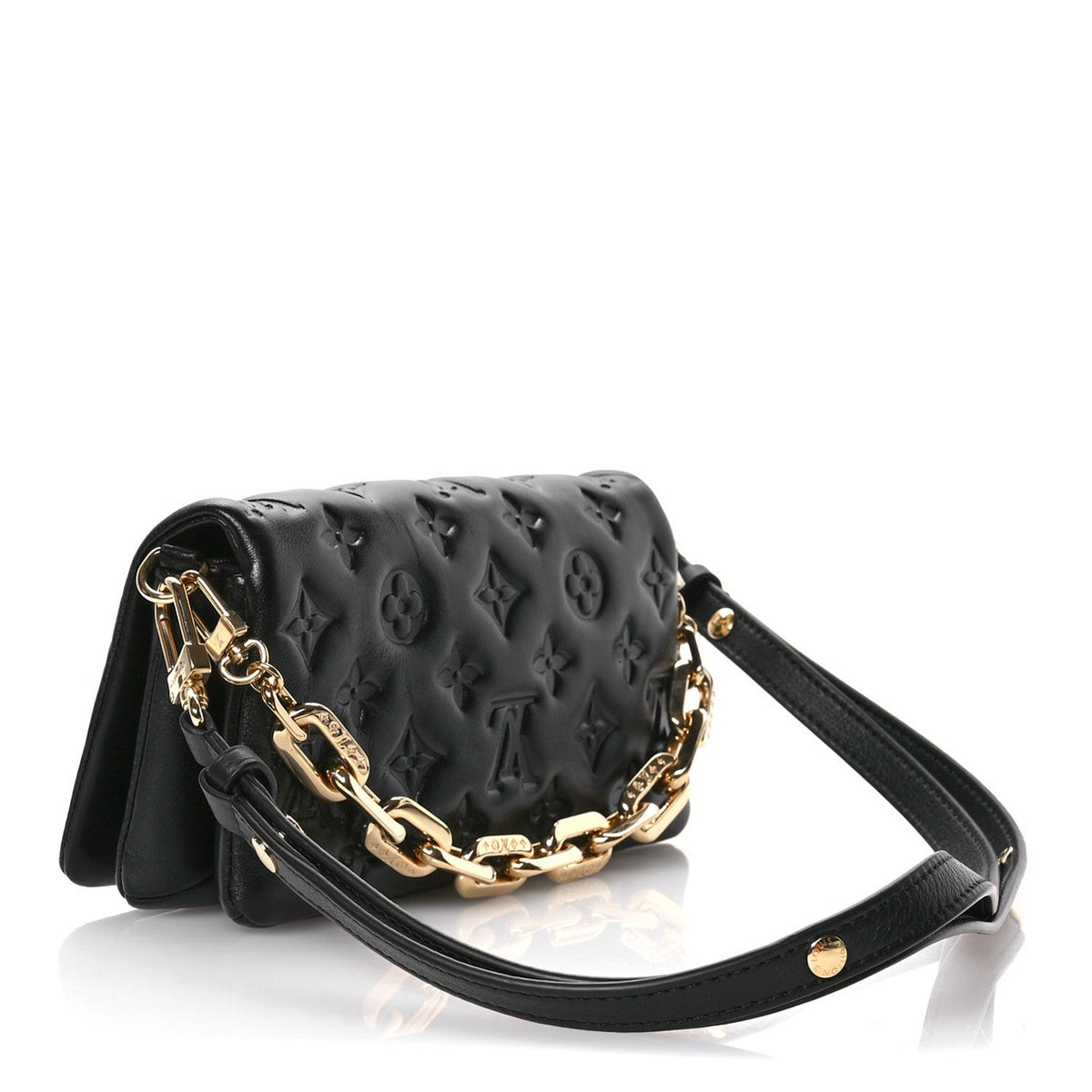Lambskin Crossbody Bag - Black