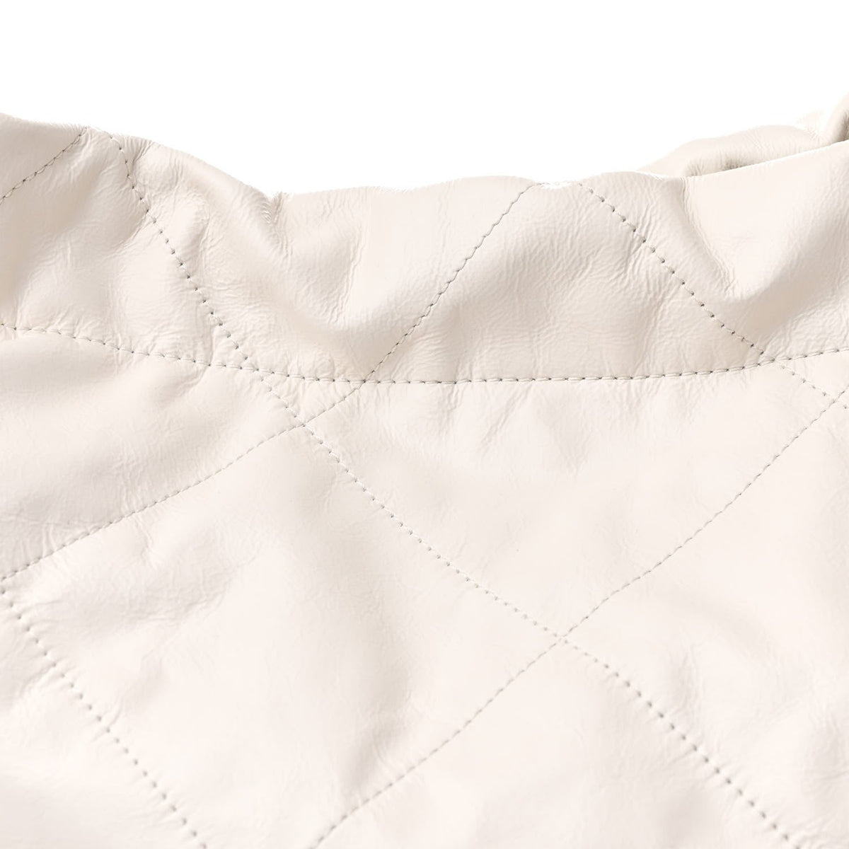 Large Quilted Calfskin Handbag - White