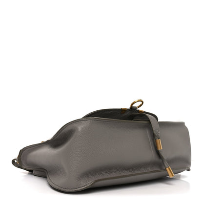 Small Calfskin Satchel Bag - Grey