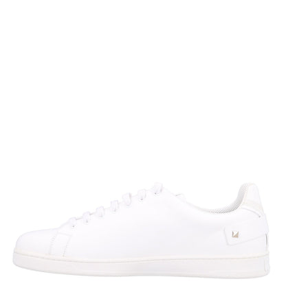 Valentino Garavani Calfskin Men's Backnet Sneakers 46 White