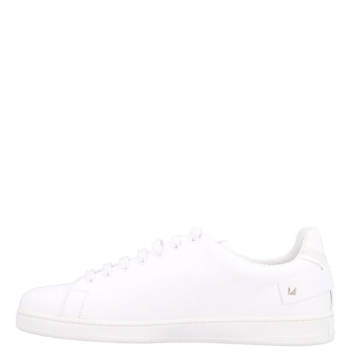 Valentino Garavani Calfskin Men's Backnet Sneakers 46 White