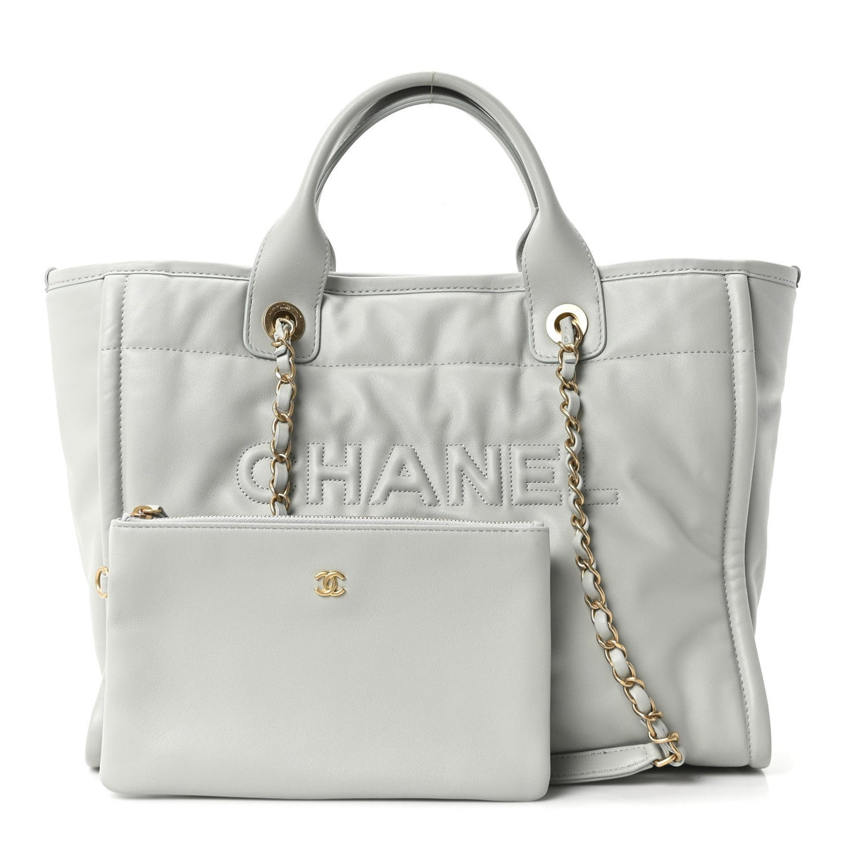 Small Calfskin Tote Bag - Grey