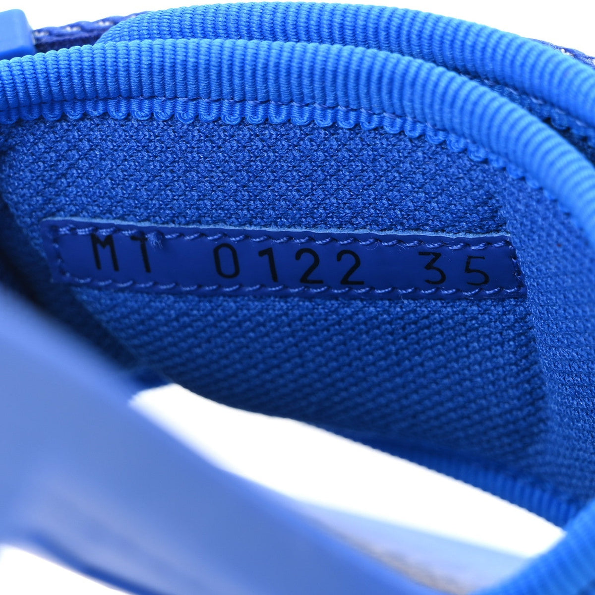 Christian Dior Technical Stretch Fabric Women's Dio(r)evolution Slide Sandals 35 Blue Fluo