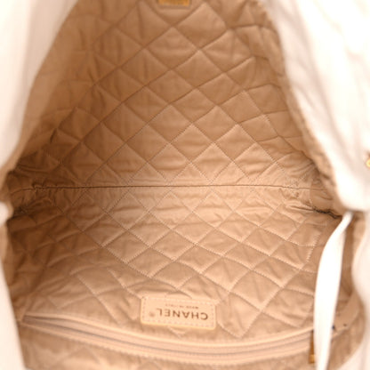 Small Quilted Calfskin Handbag - White
