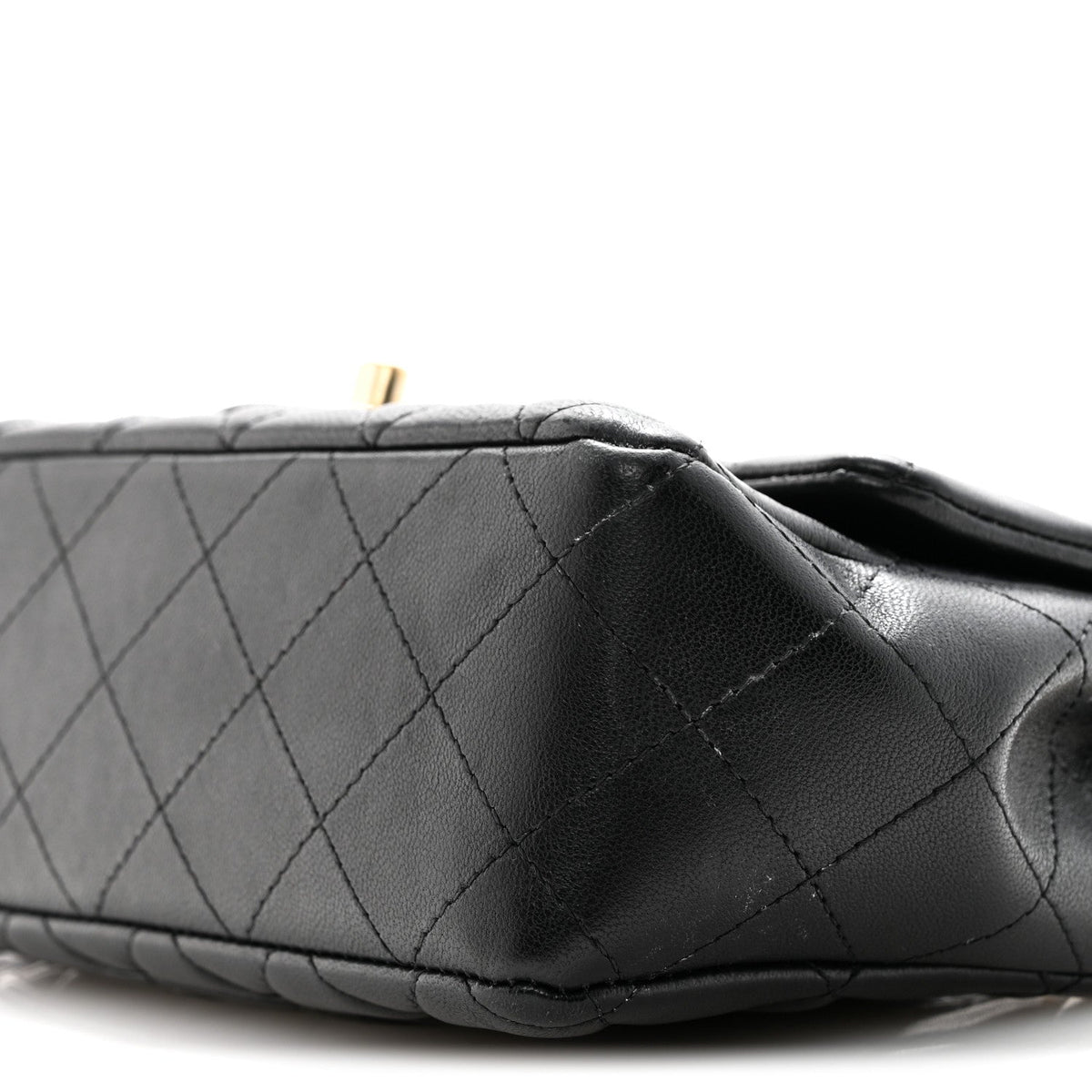 Mini Quilted Lambskin Flap Shoulder Bag - Tan