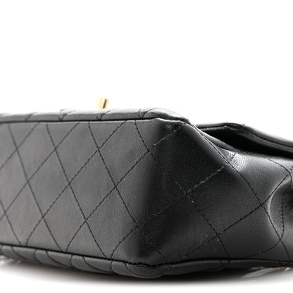 Mini Quilted Lambskin Flap Shoulder Bag - Tan
