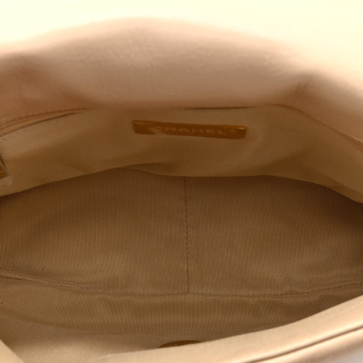 Medium Quilted Lambskin Flap Shoulder Bag - Beige