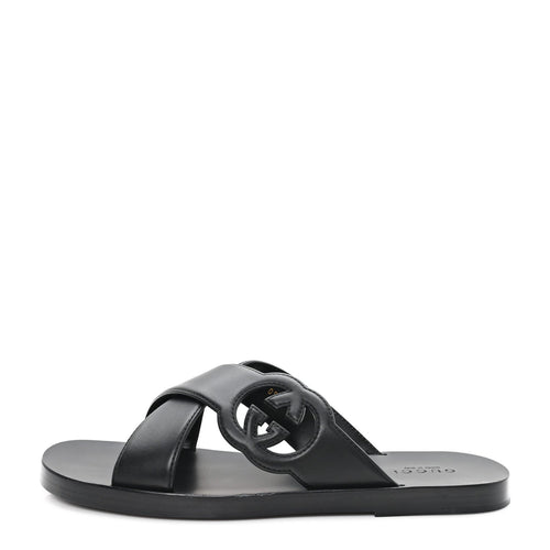 Cosmos Softy Calfskin Interlocking G Sandals Black
