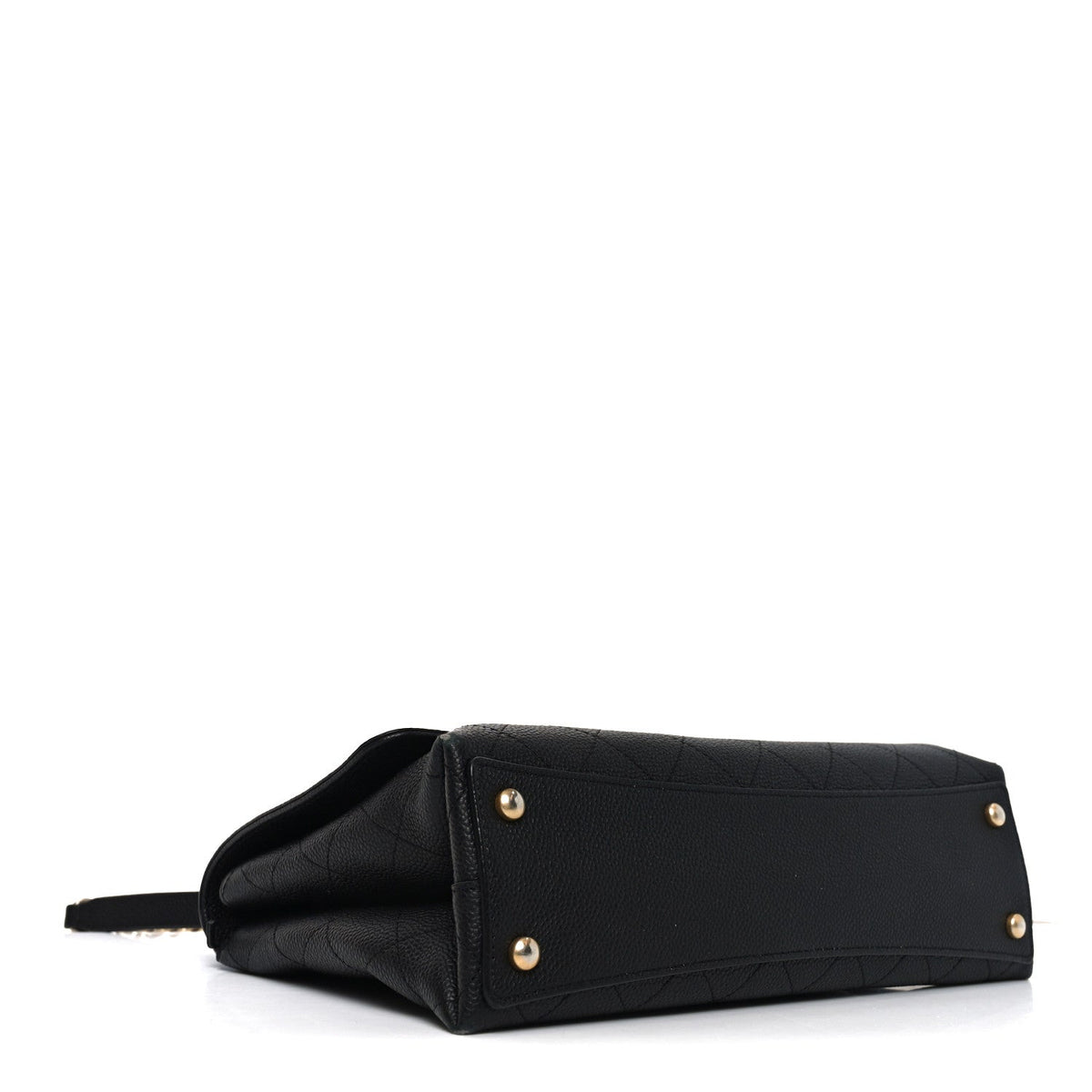 Caviar Flap Shoulder Bag - Black