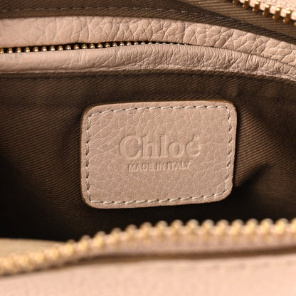 Medium Calfskin Satchel Bag - White