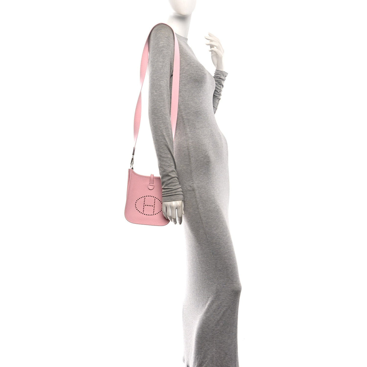Taurillon Clemence Evelyne Tpm Rose Saku Handbag