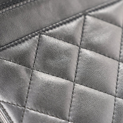 Quilted Lambskin Wallet Bag - Black