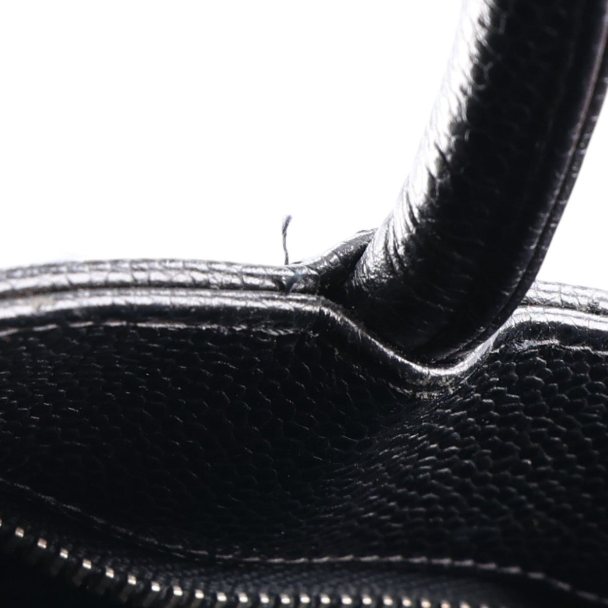 Quilted Caviar Tote Bag - Black