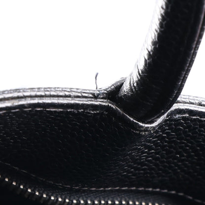 Quilted Caviar Tote Bag - Black