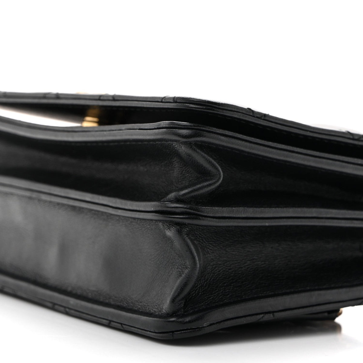 Mini Quilted Lambskin Wallet Bag - Black