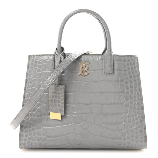 Mini Calfskin Tote Bag - Grey