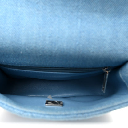 Mini Quilted Flap Shoulder Bag - Blue