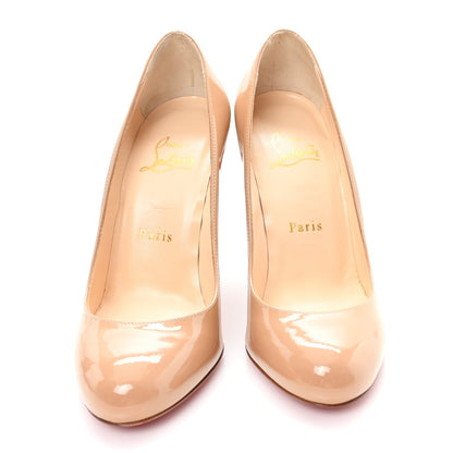 Christian Louboutin Patent Leather Women's Fififa 100 Pumps 36.5 Nude