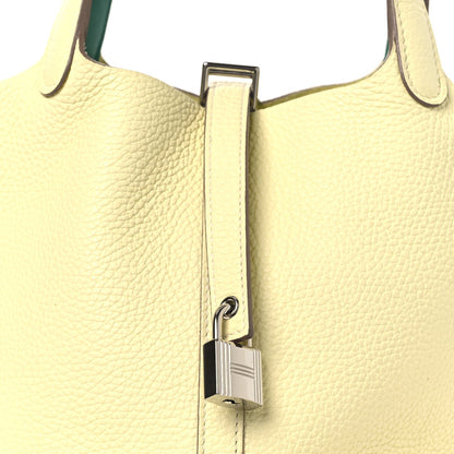 Taurillon Clemence Swift Eclat Picotin L Handbag