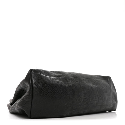 Medium Calfskin Shoulder Bag - Black