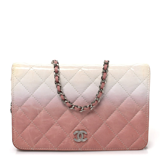 Quilted Calfskin Wallet Bag - Pink