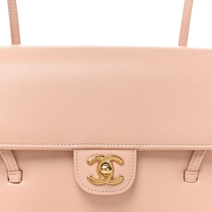 Small Caviar Flap Shoulder Bag - Pink